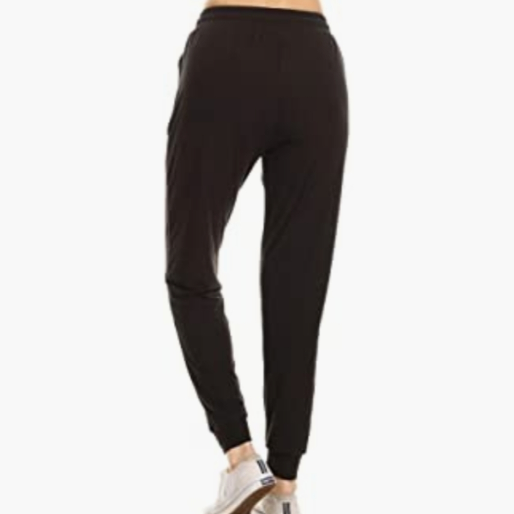 Leggings Depot Black Joggers Women's Size Medium Workout Lounge Relax Active - Picture 3 of 9